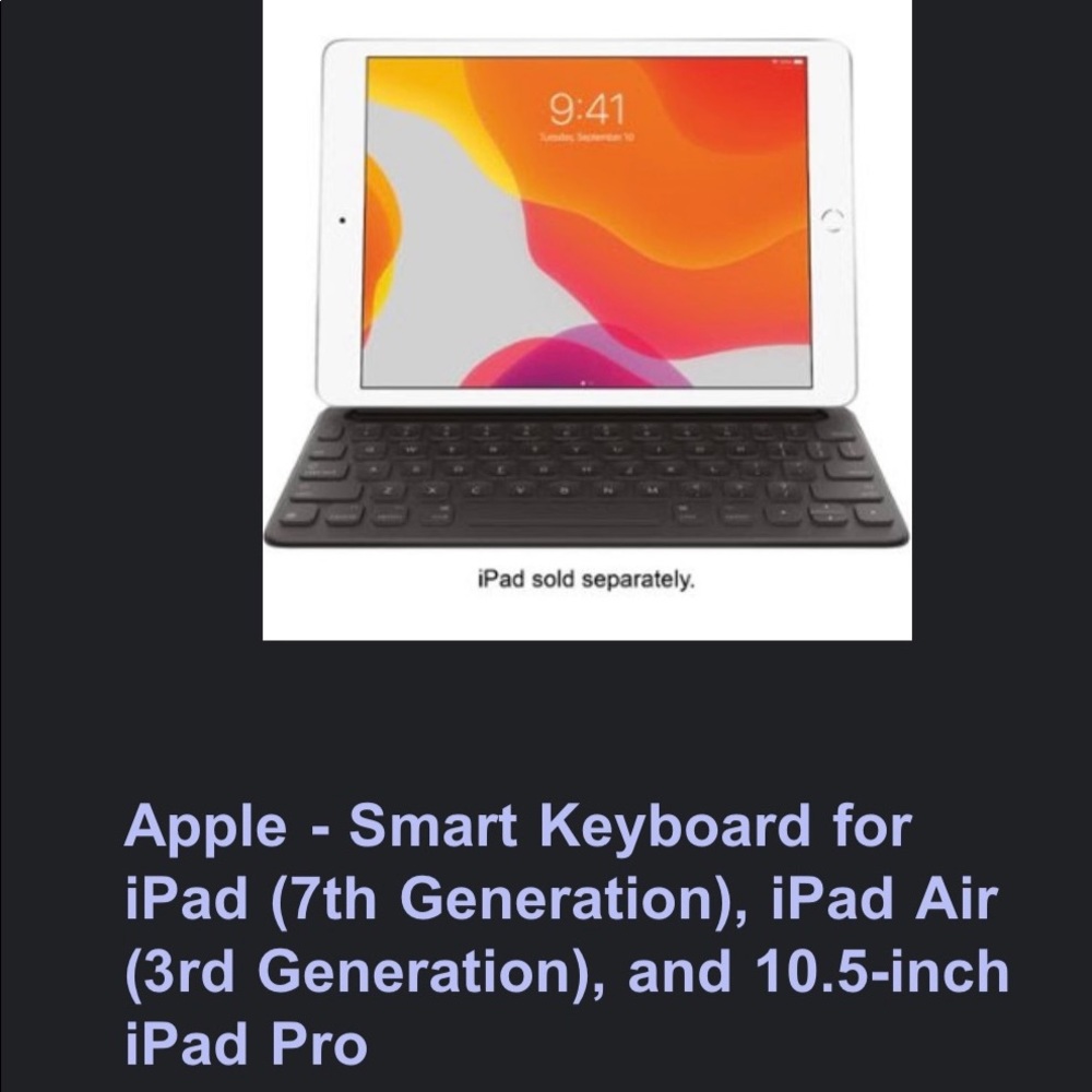 iPad Smart Keyboard(IPad not included)